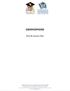 Screenshot of the Graphophone post and lesson plan document